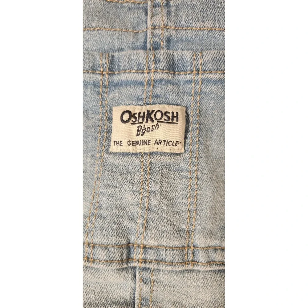 OshKosh B'gosh Overalls Girls XS Blue Denim Vestbak One Piece Light Wash‎ Bib